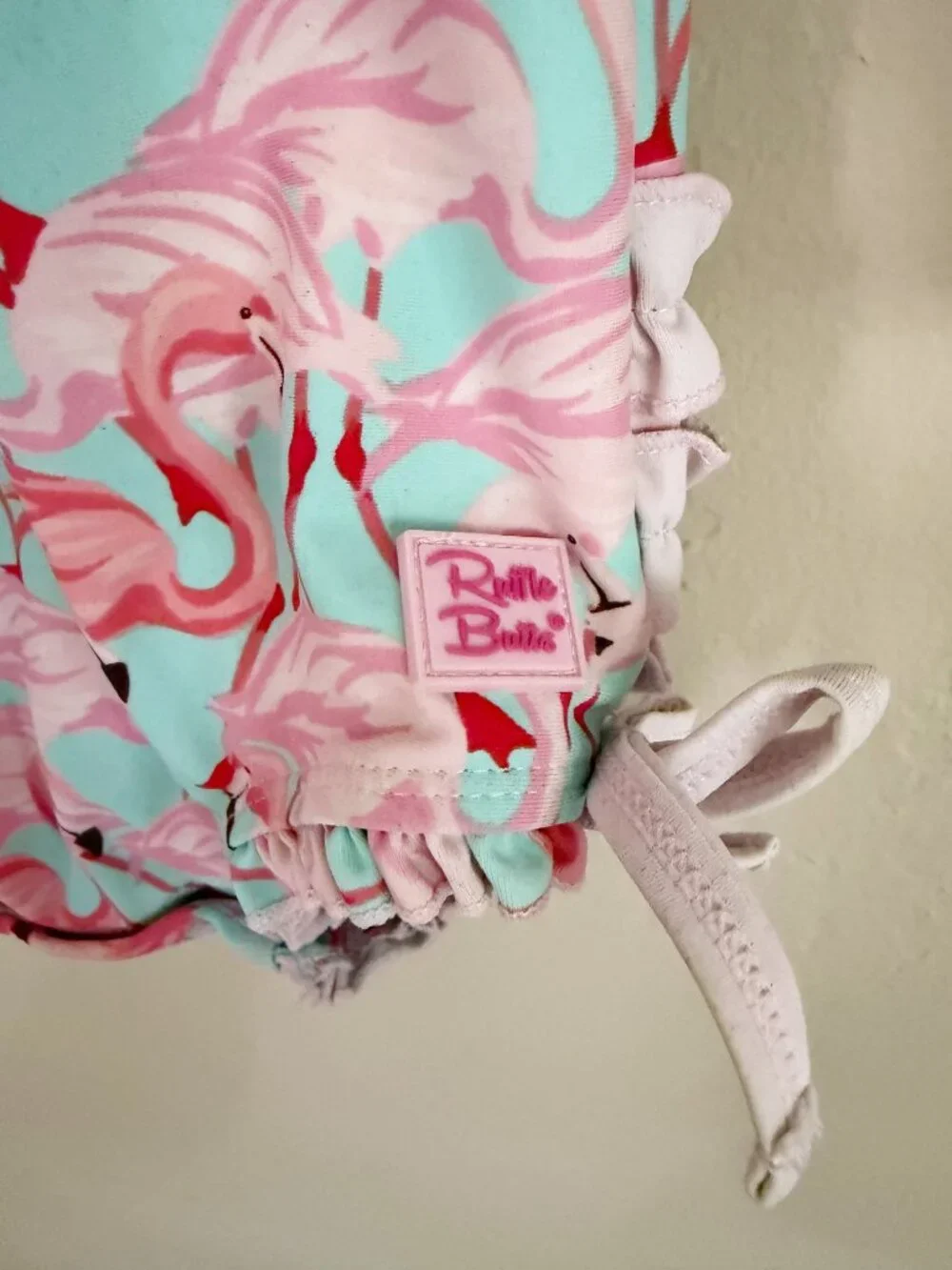 RuffleButts Swimsuit • Flamingos • 2T